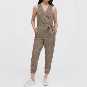 Banana Republic Leopard Print Jumpsuit Sleeveless